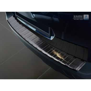Накладка на задний бампер (черная) Peugeot 5008 II (2017-) бренд – Avisa главное фото